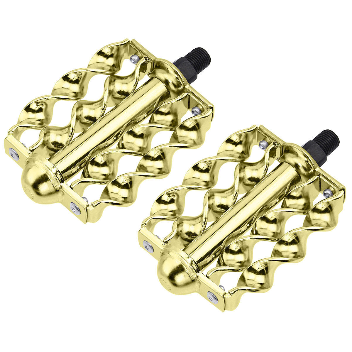 Double Flat Twisted Pedals 1/2 Gold.