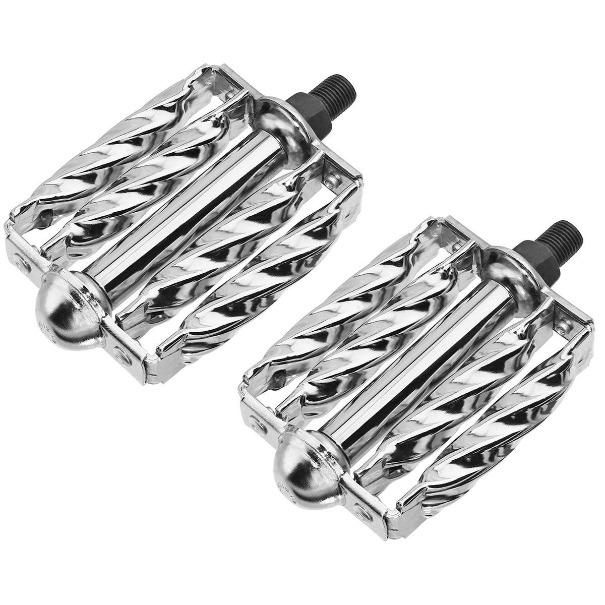 Double Square Twisted Pedals 1/2 Chrome.