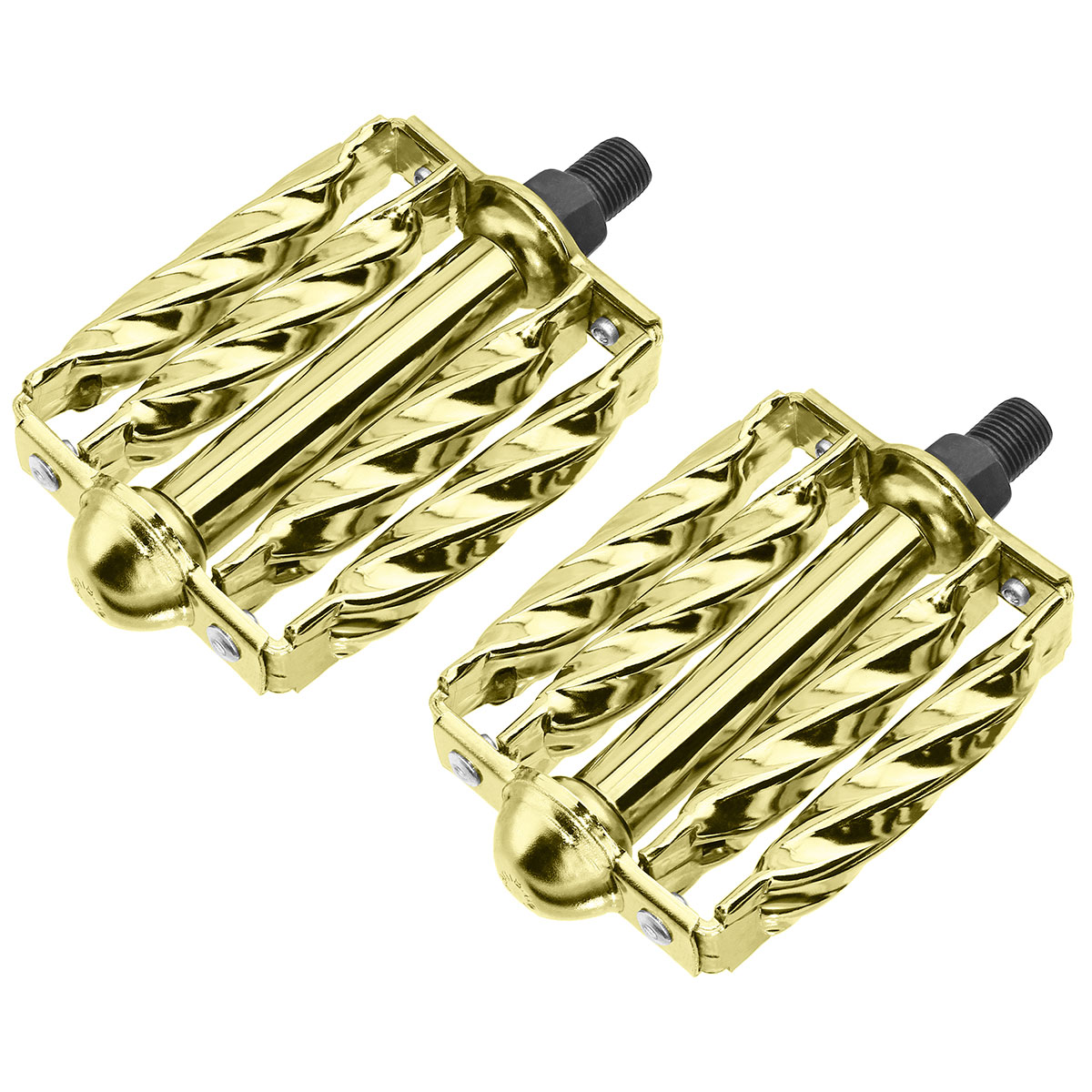 Double Square Twisted Pedals 1/2 Gold.