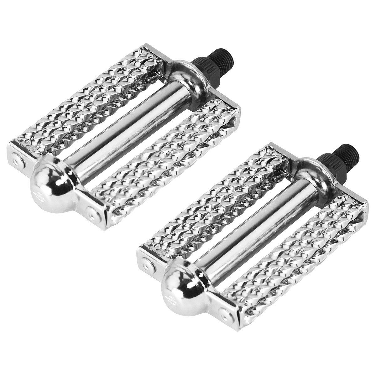 DTriple Square Twisted Pedals 1/2" Chrome.