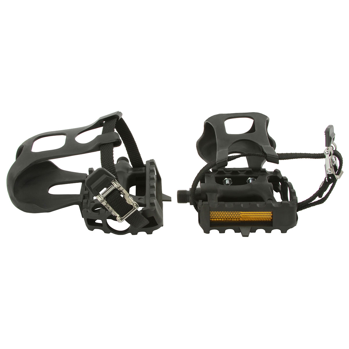 861 Pedals W/Toe Clips 9/16 Black.