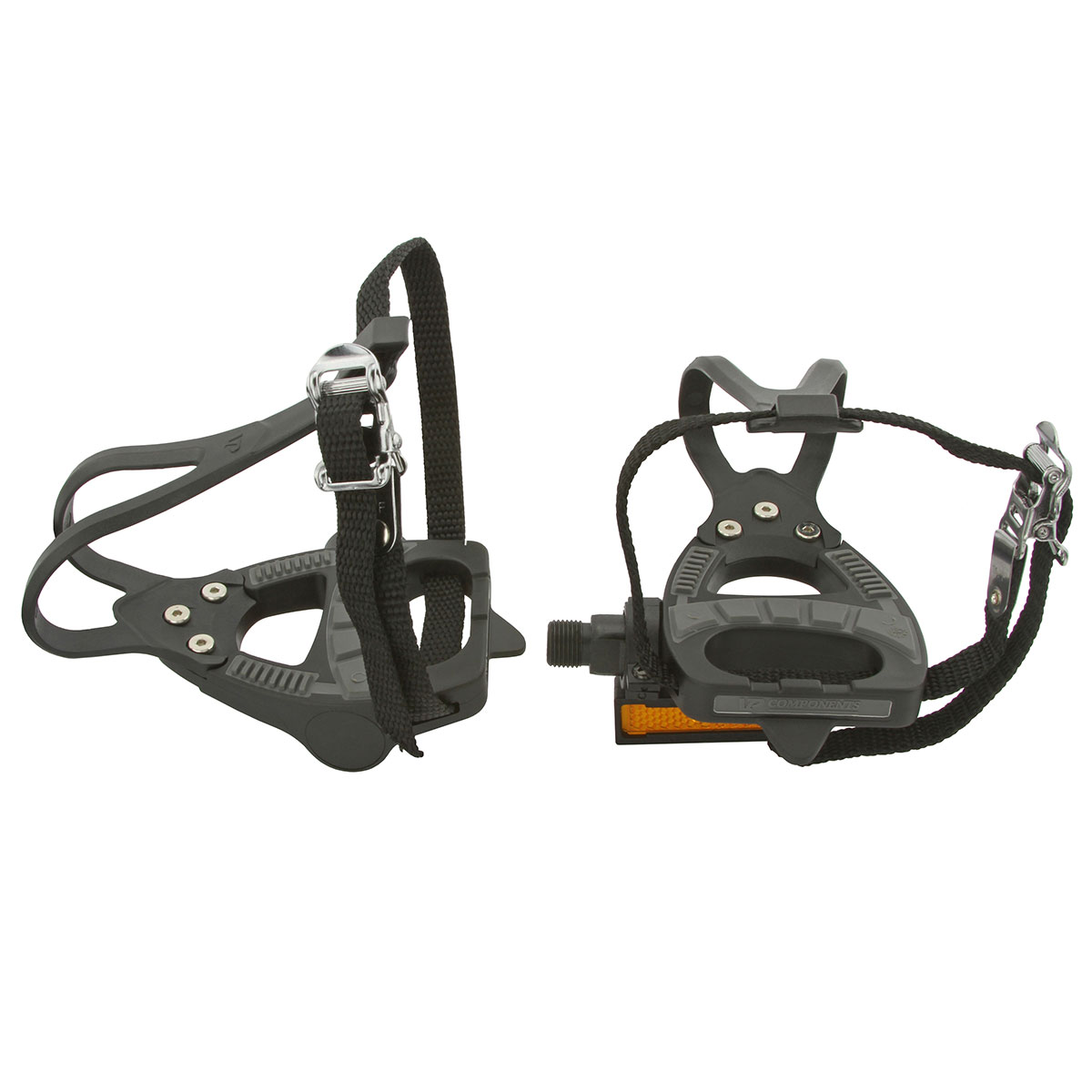 399 Pedals W/Toe Clips 9/16 Black/Grey.
