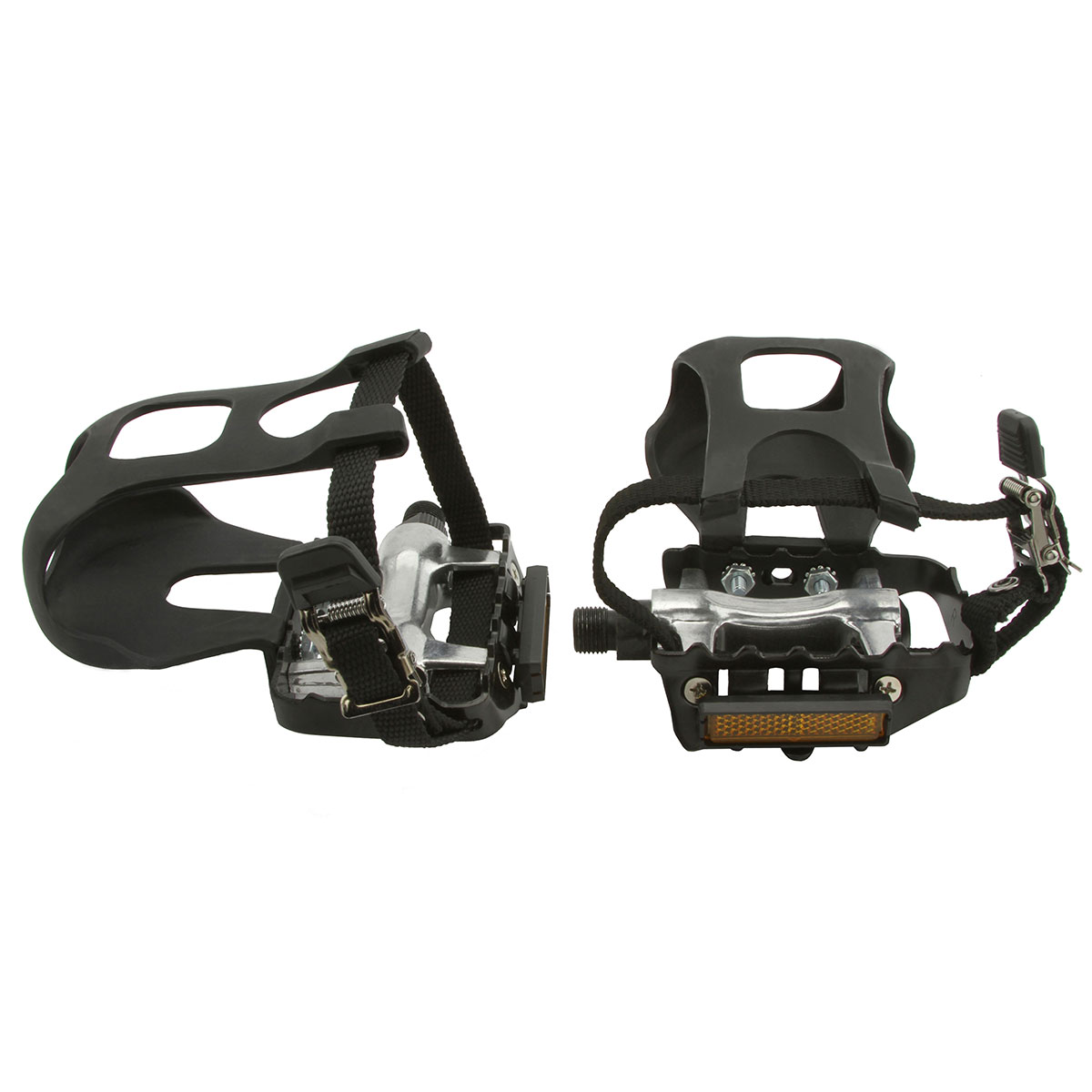 Alloy Pedals W/Toe Clips 9/16 Black.
