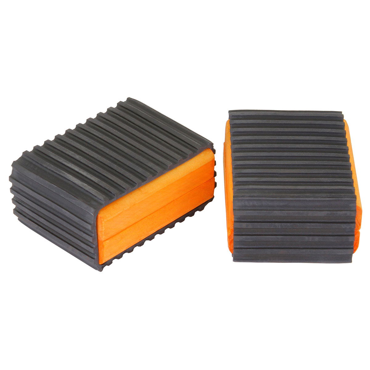 Pedals Blocks W/Rubber Band Orange/Black.