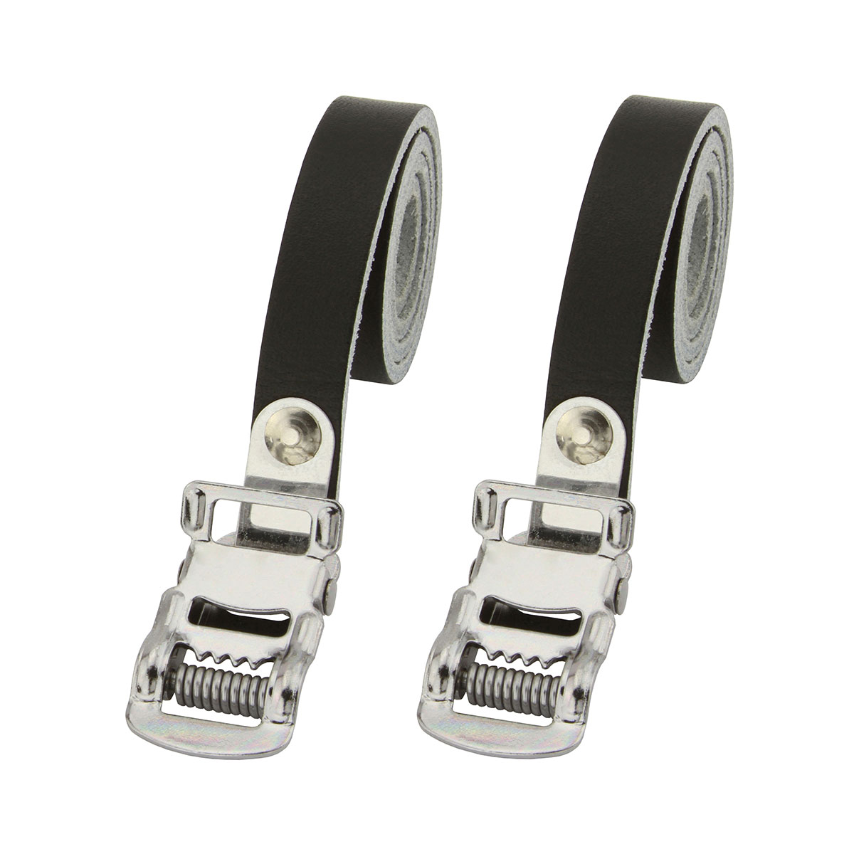Leather Toe Straps Black.