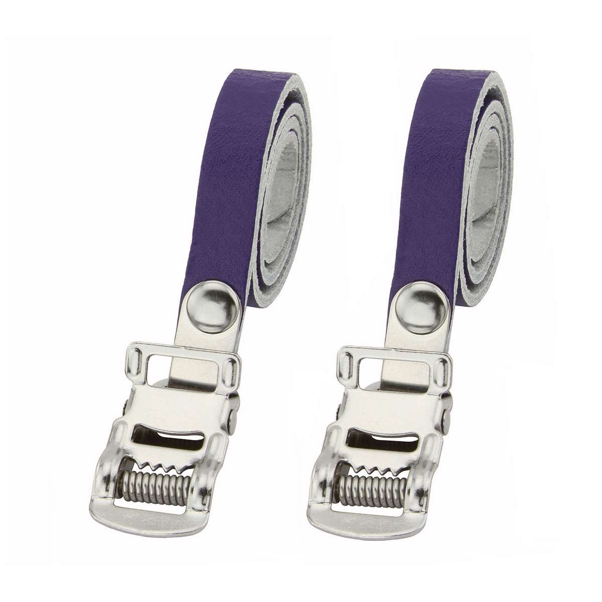 Leather Toe Straps Blue.