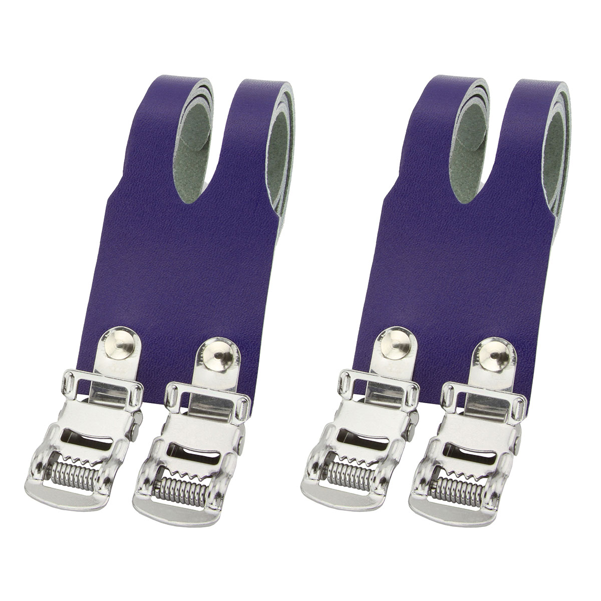 Leather Double Toe Straps Blue.