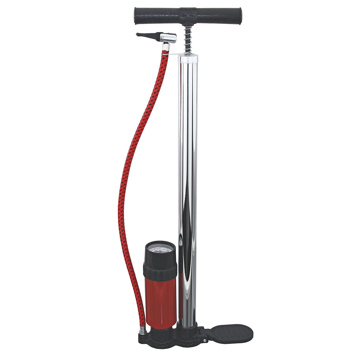 Hand Pump W/Gauge Chrome.