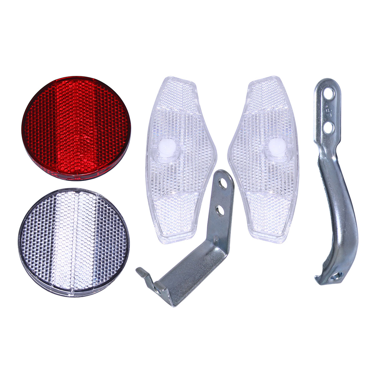 Front/Rear & Spoke Reflector Set 214 Red Clear.