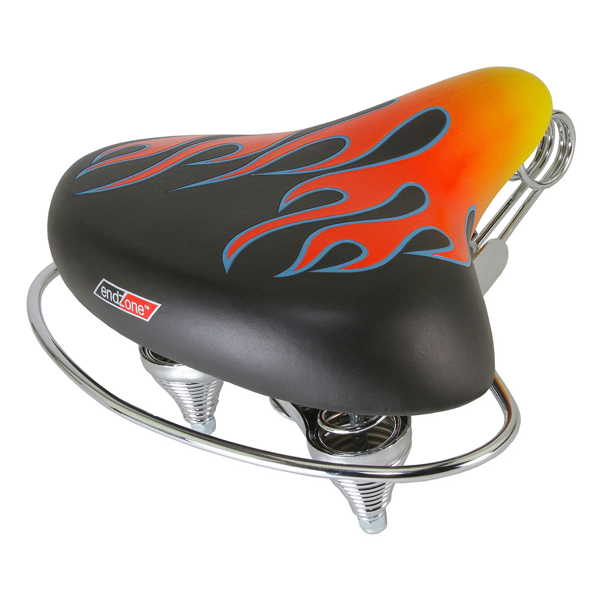 Beach Cruisers Saddle Web Spring Flames.