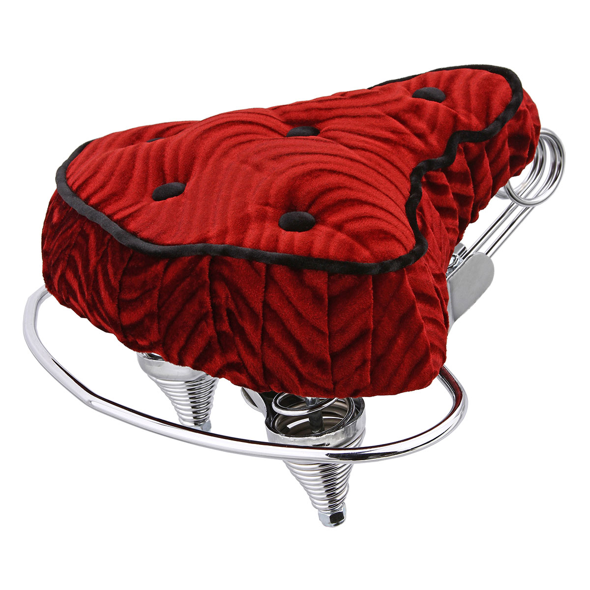 Beach Cruisers Saddle Velour Red.