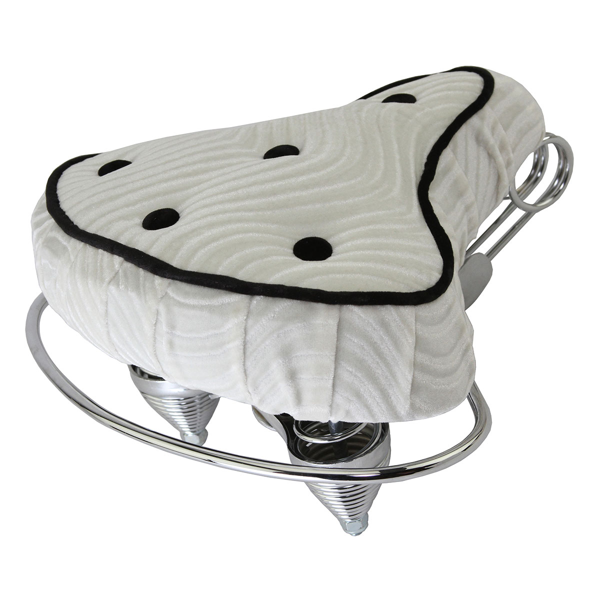 Beach Cruisers Saddle Velour White.