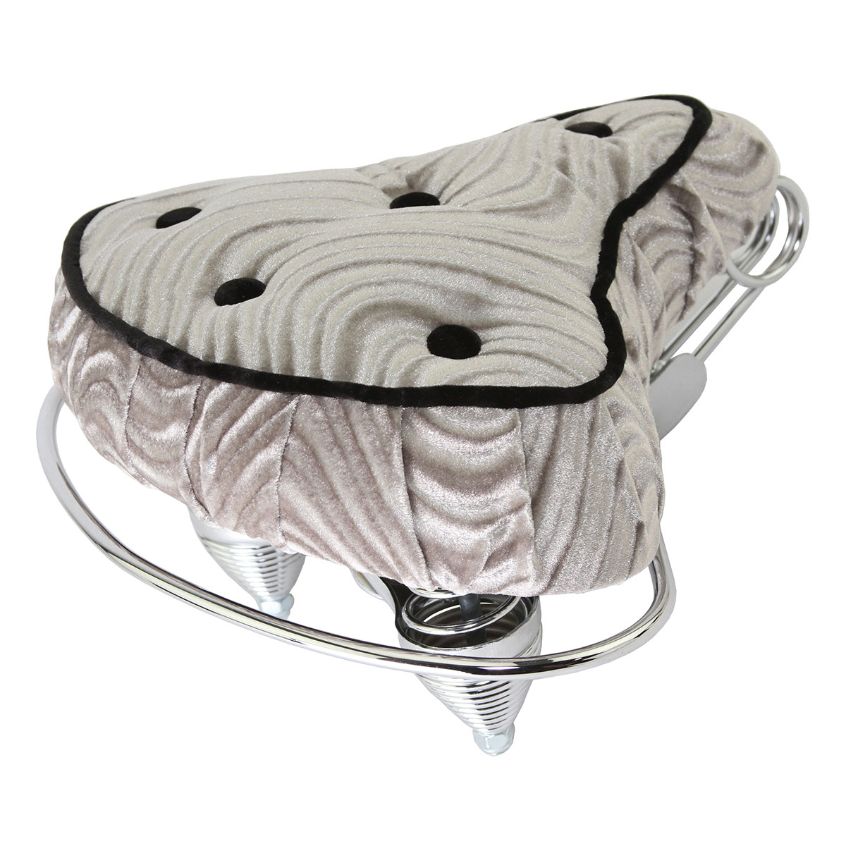 Beach Cruisers Saddle Velour Silver.
