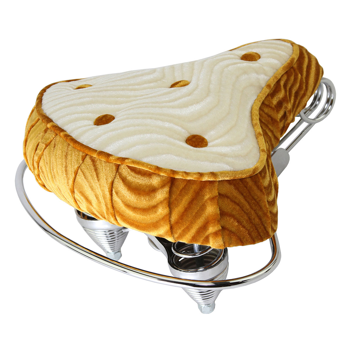 Beach Cruisers Saddle Velour Gold/White.