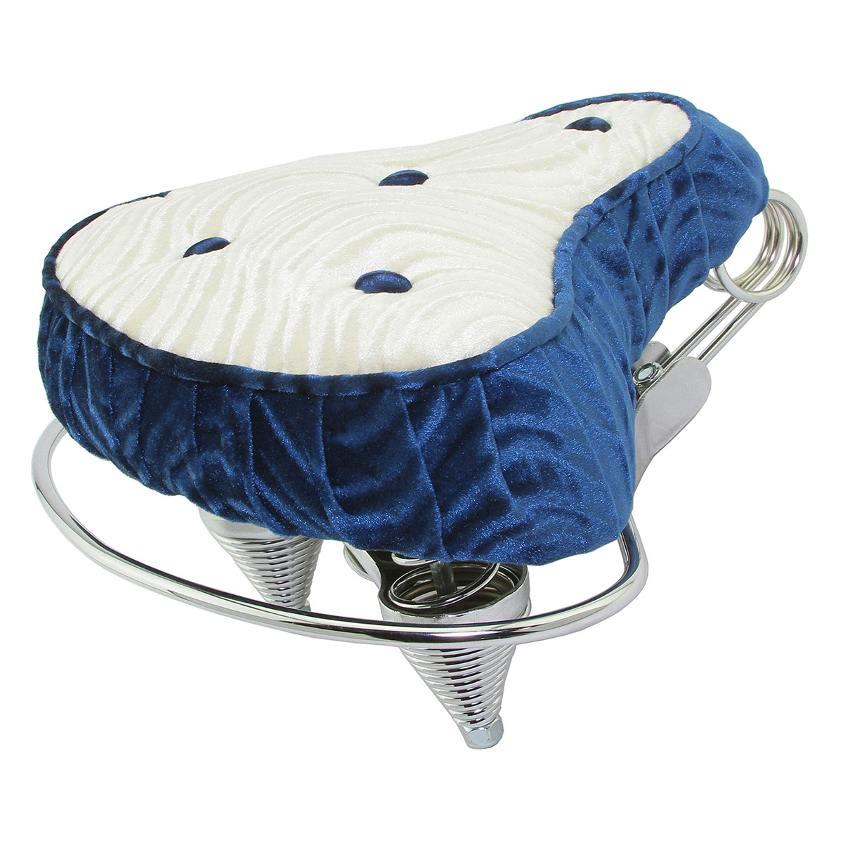 Beach Cruisers Saddle Velour Blue/White.