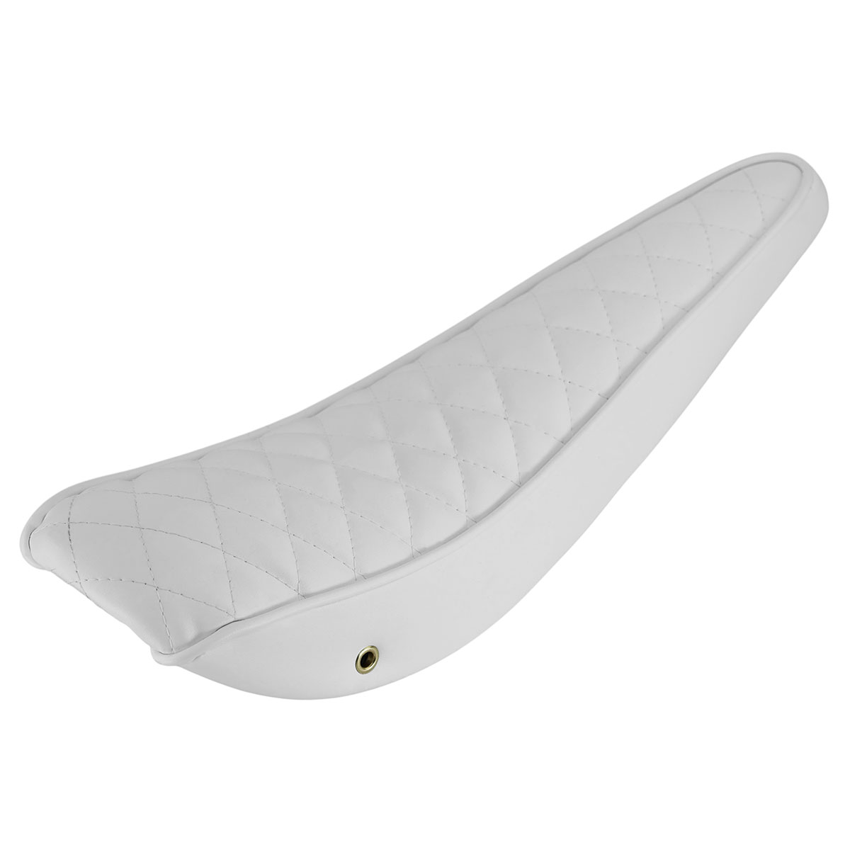 20 Diamond Banana Saddle Vinyl All White White/Stitch.