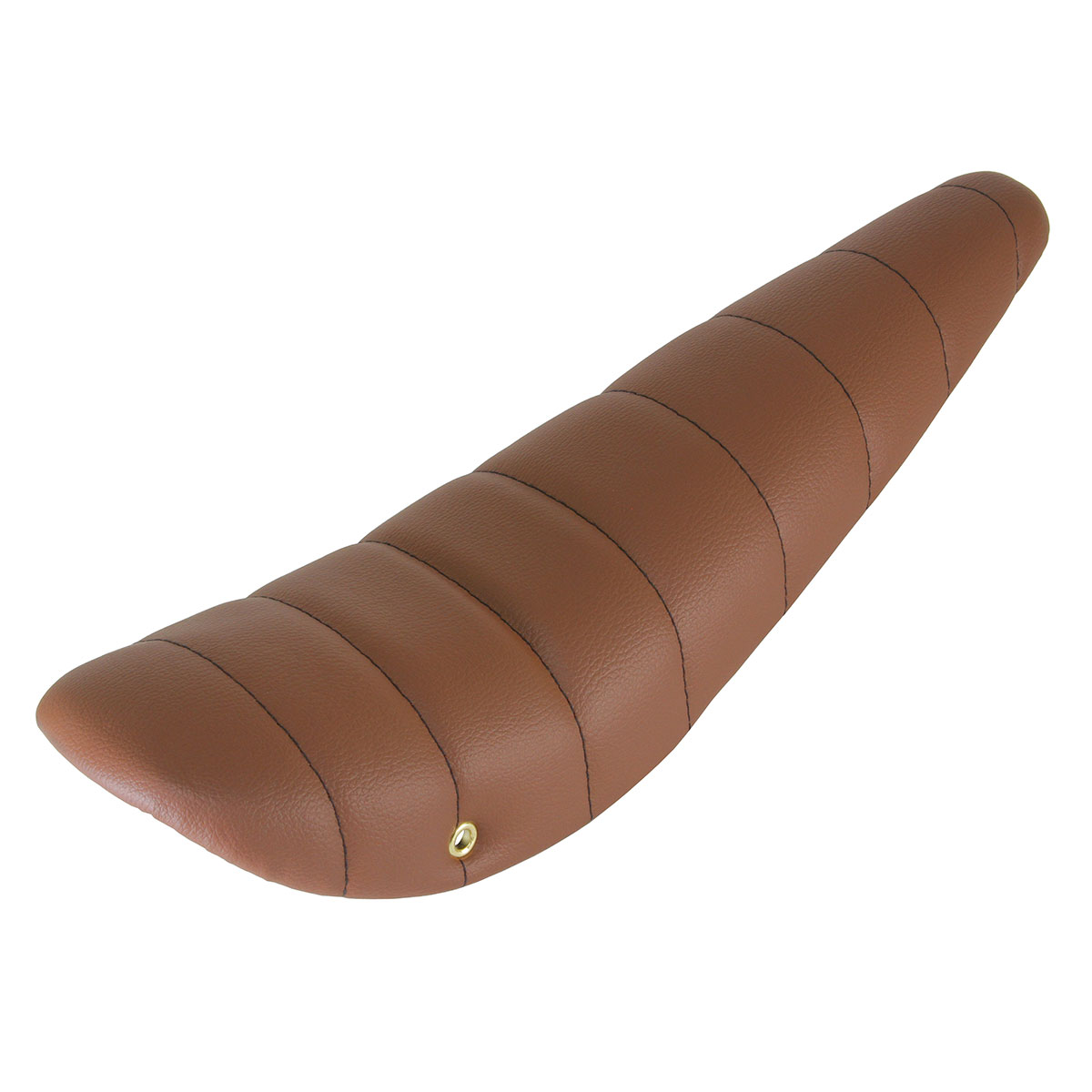 20 Stitched Banana Saddle Vinyl All Brown Black/Stitch.