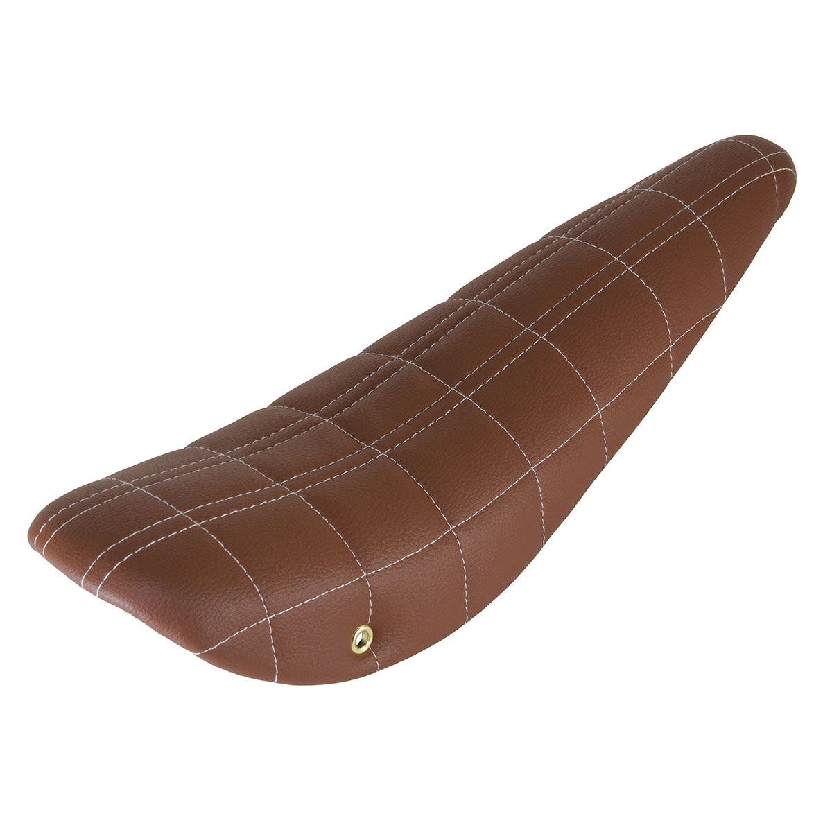 20 2/line Stitched Banana Saddle Vinyl All Brown...