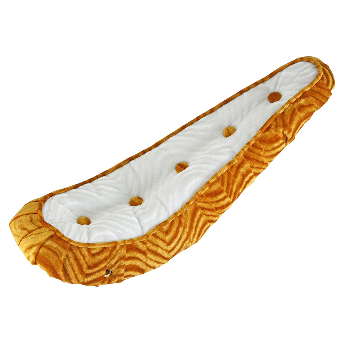 20 Polo Saddle Velour W/Button Gold/White.
