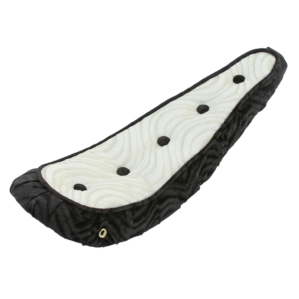 20 Polo Saddle Velour W/Button Black/White.