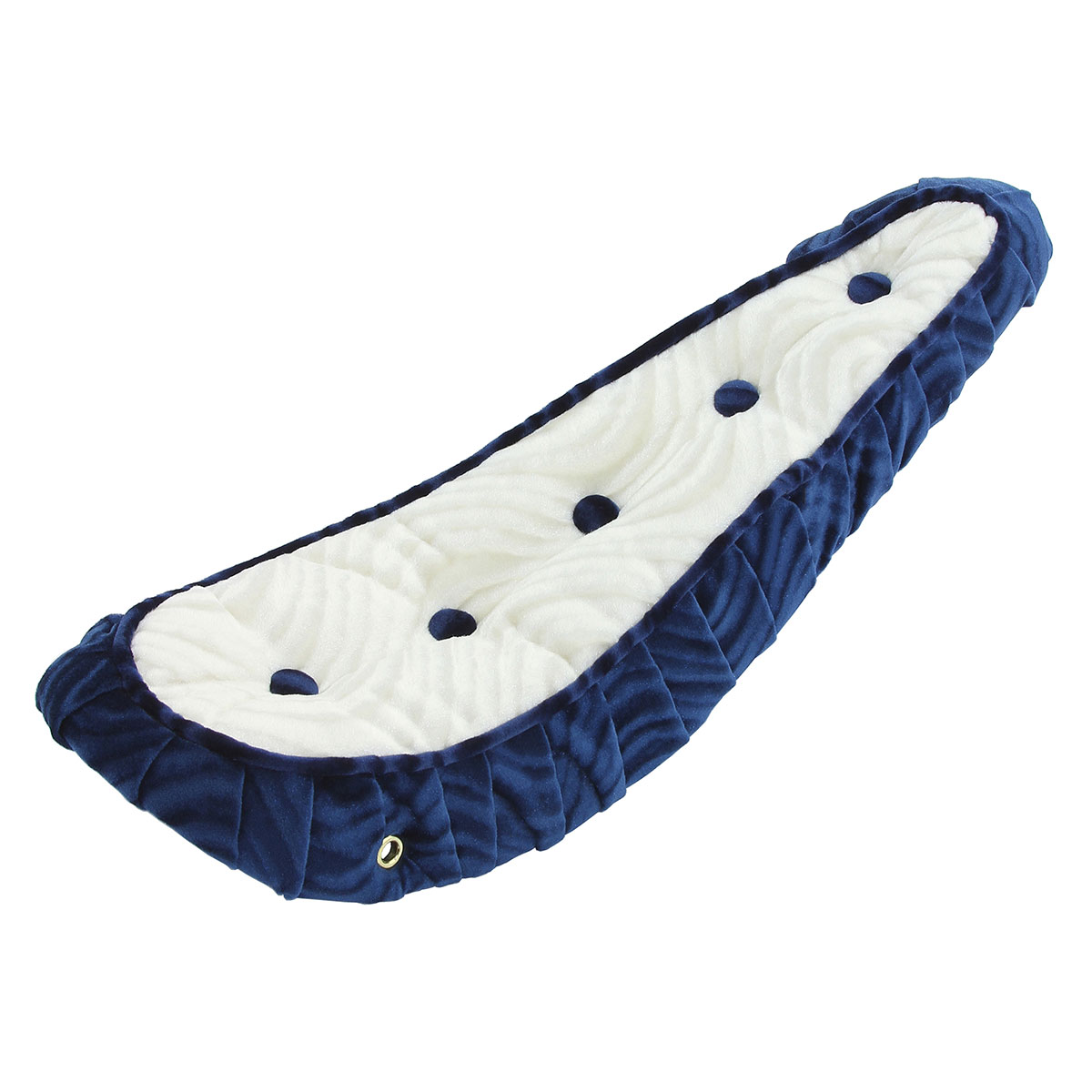 20 Polo Saddle Velour W/Button Dark Blue/White.