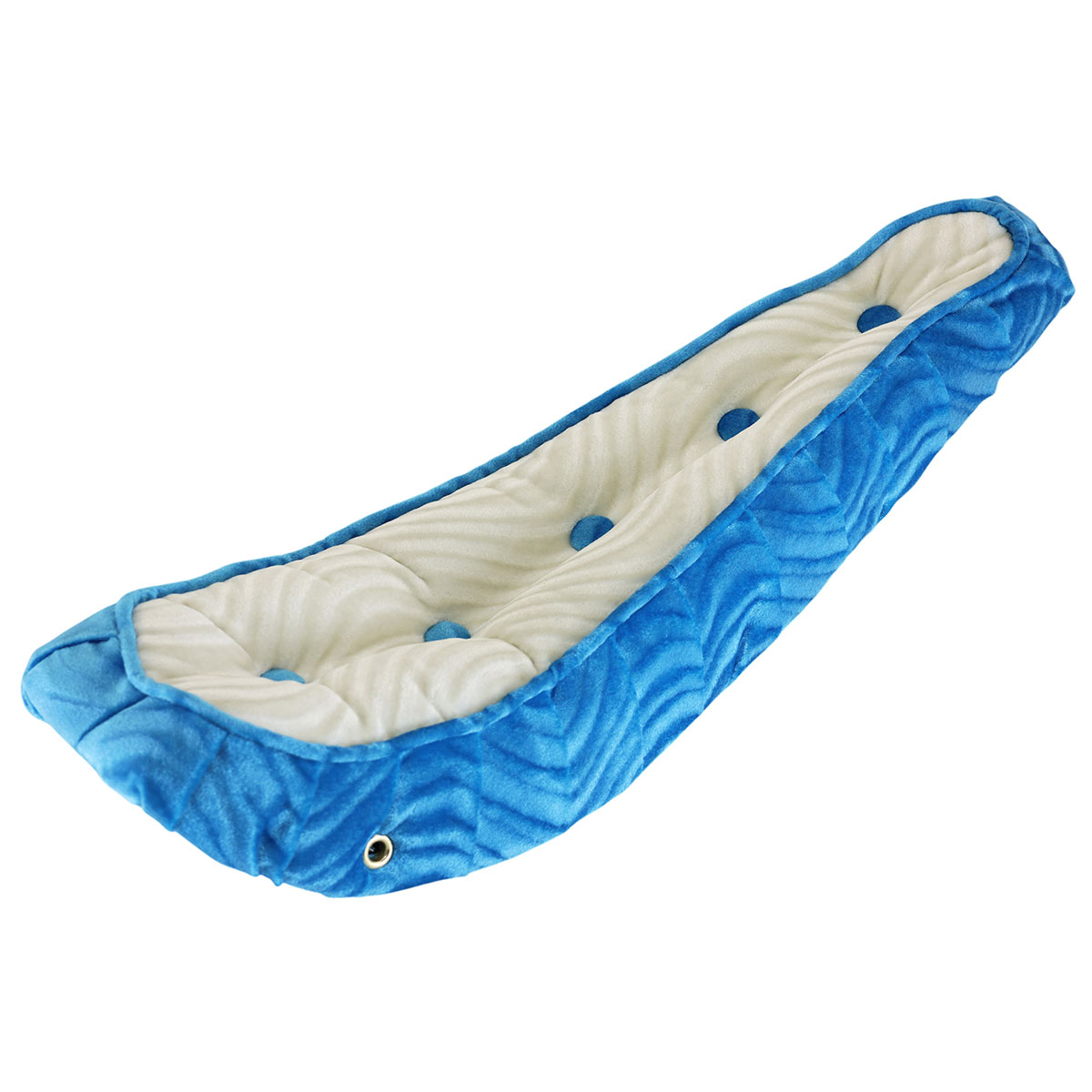 20 Polo Saddle Velour W/Button Light Blue/White.