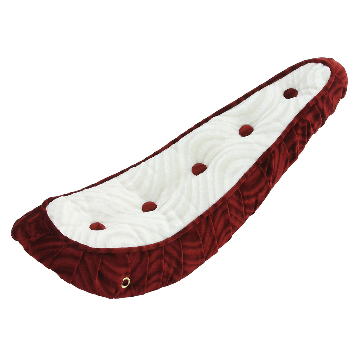 20 Polo Saddle Velour W/Button Red/White.