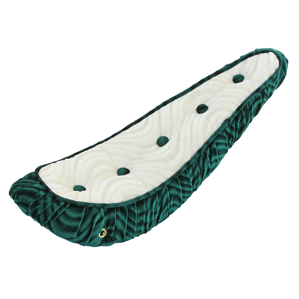 20 Polo Saddle Velour W/Button Green/White.