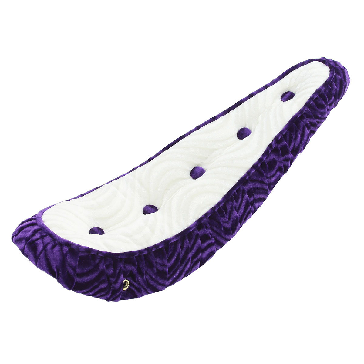 20 Polo Saddle Velour W/Button Purple White.