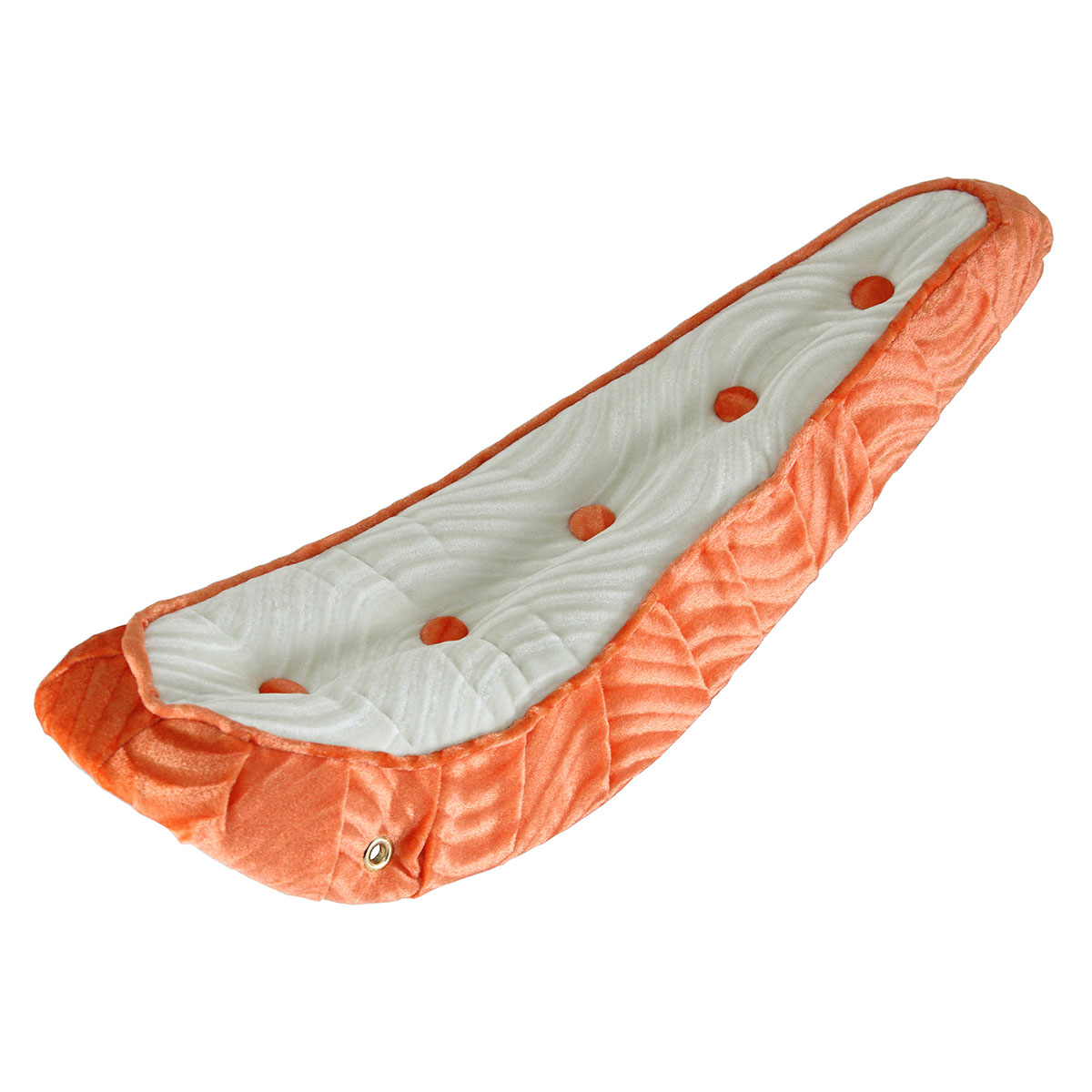 20 Polo Saddle Velour W/Button Orange/White.