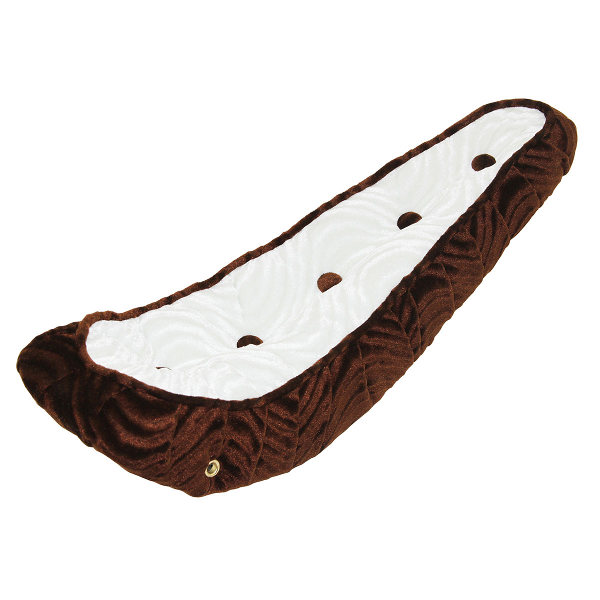 20 Polo Saddle Velour W/Button Brown/White.