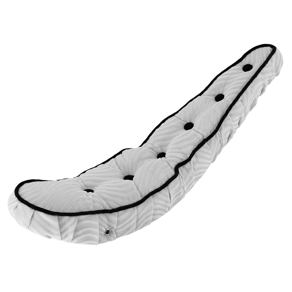 26 Polo Saddle Velour W/Button White.