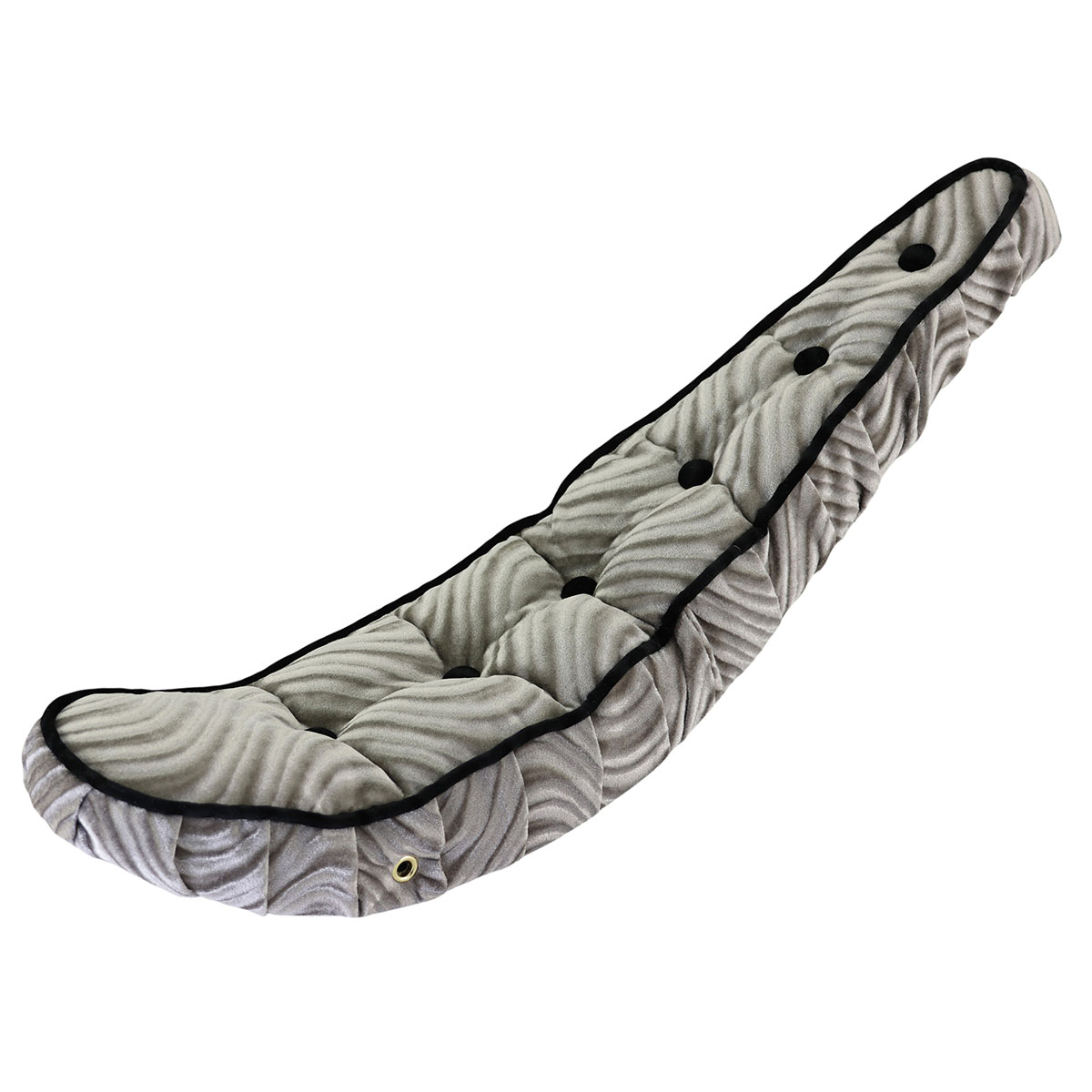 26 Polo Saddle Velour W/Button Silver.