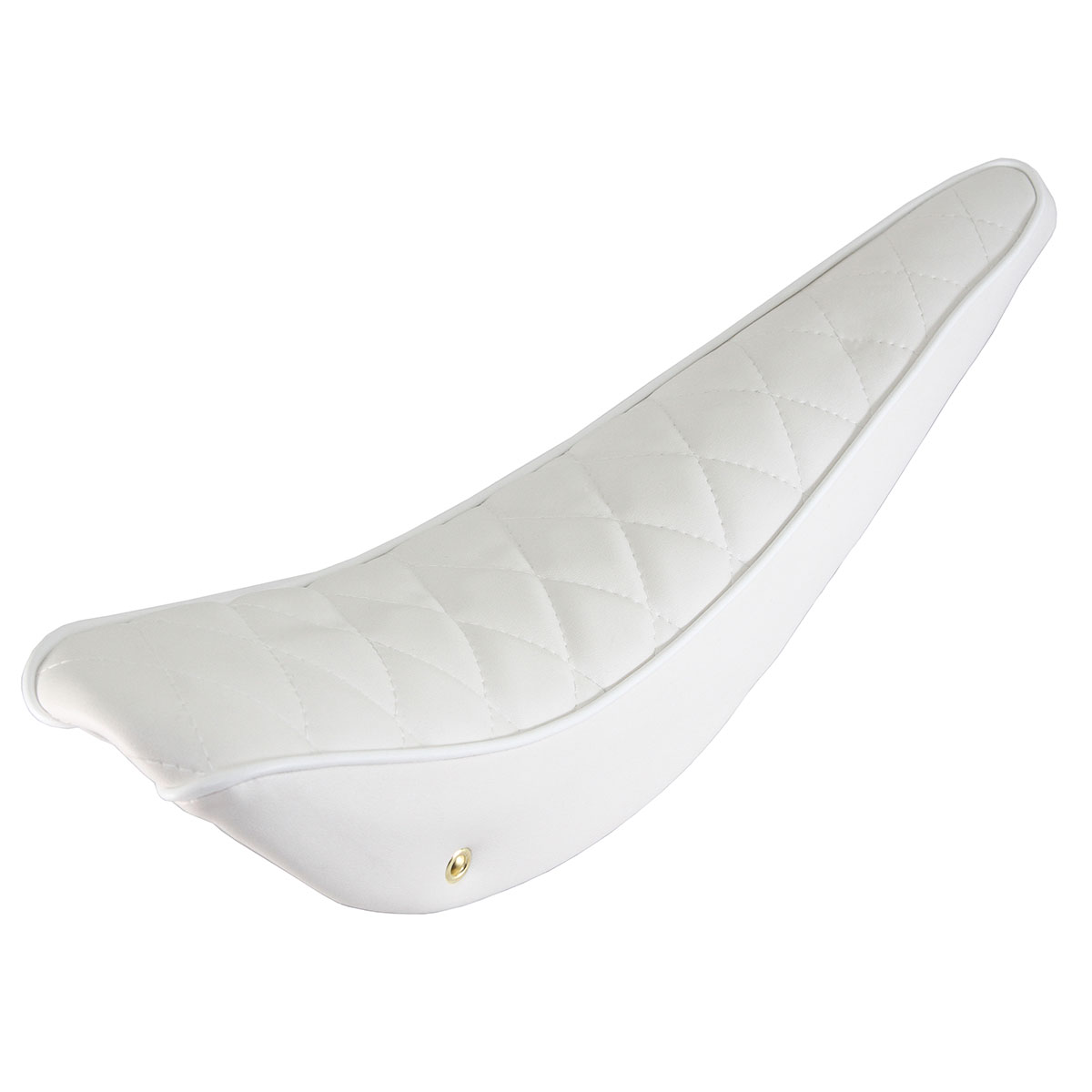 26 Diamond Banana Saddle Vinyl All White White/Stitch.