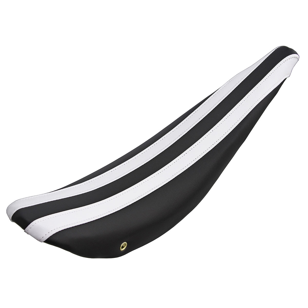 26 Banana Saddle Vinyl Black/White Stripe.