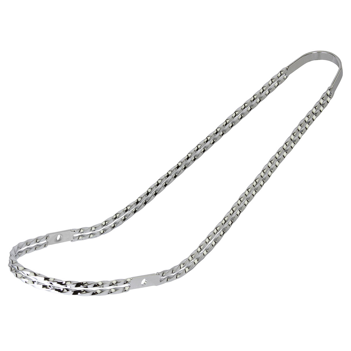Lowrider Square Twisted Banana Seat Trim Chrome.