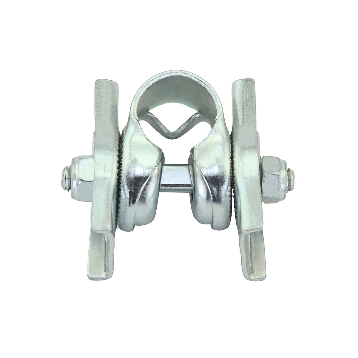 Saddle Clamp Double Rail Chrome.