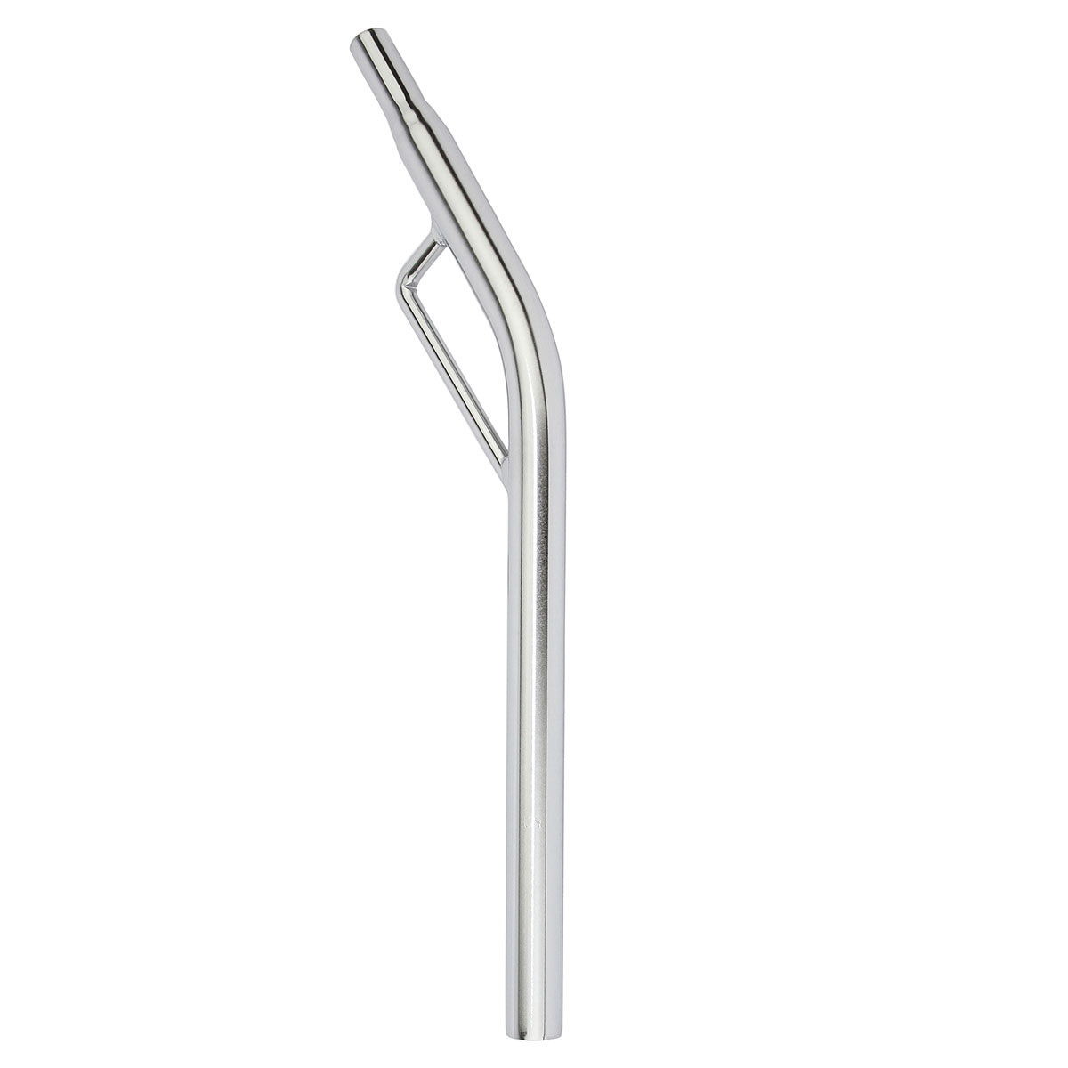 Steel Seatpost Pilar 20.7x 400mm Lay-Back W/Support Chrome.
