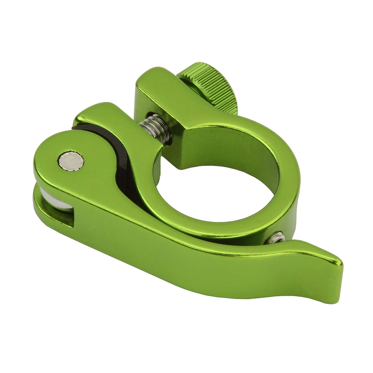 Alloy Seatpost Clamp Outer Diameter 25.4mm W/QR Green.