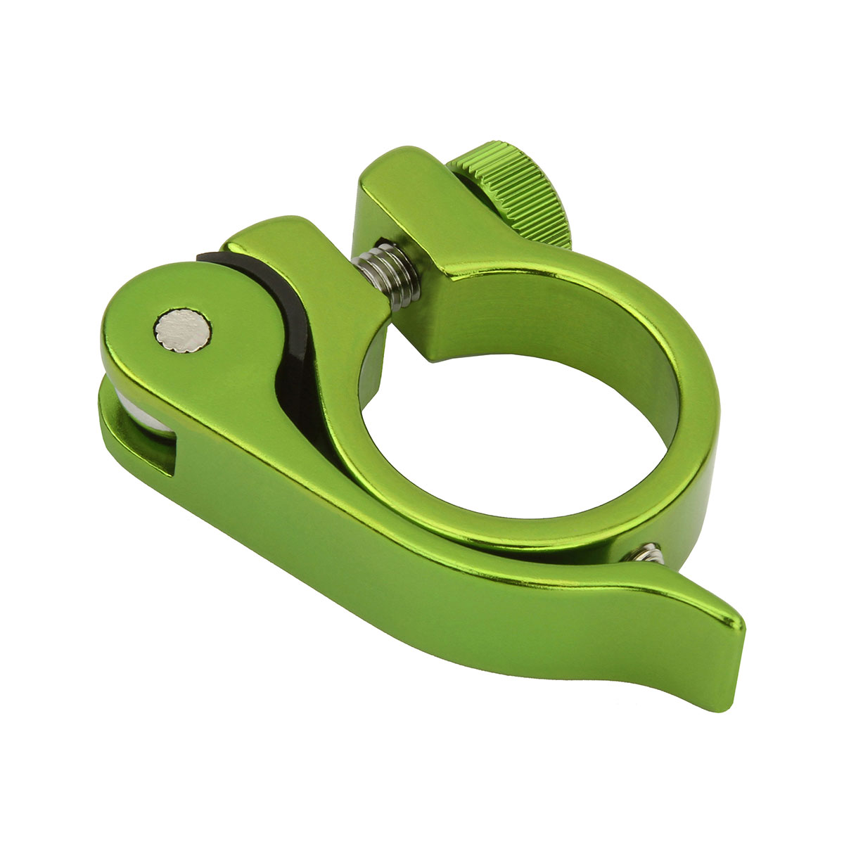 Alloy Seatpost Clamp Outer Diameter 28.6mm W/QR Green.