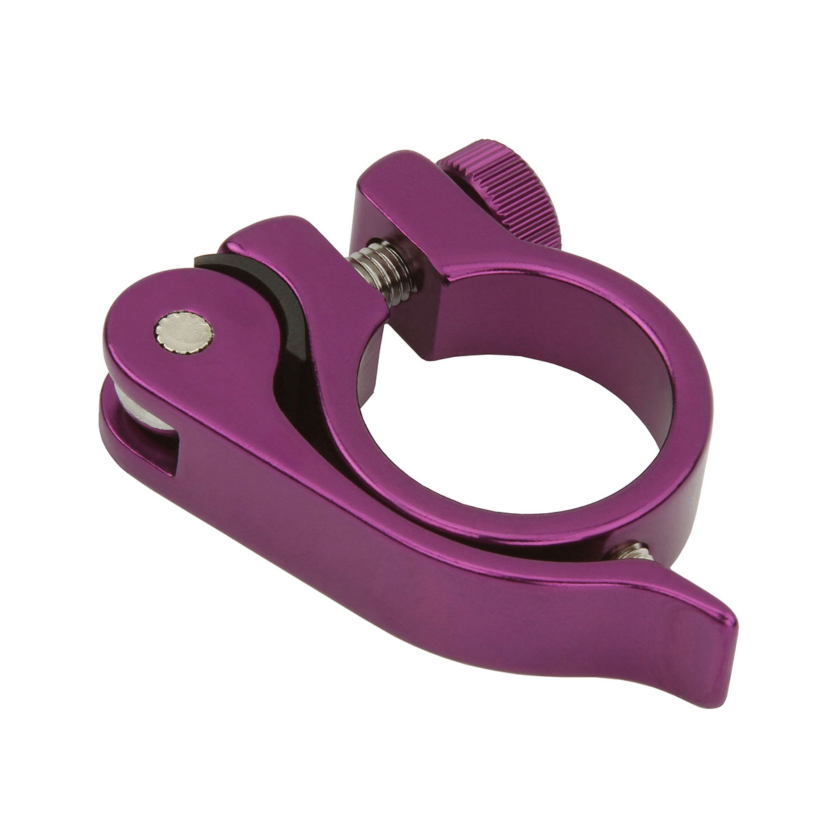 Alloy Seatpost Clamp Outer Diameter 28.6mm W/QR Purple.