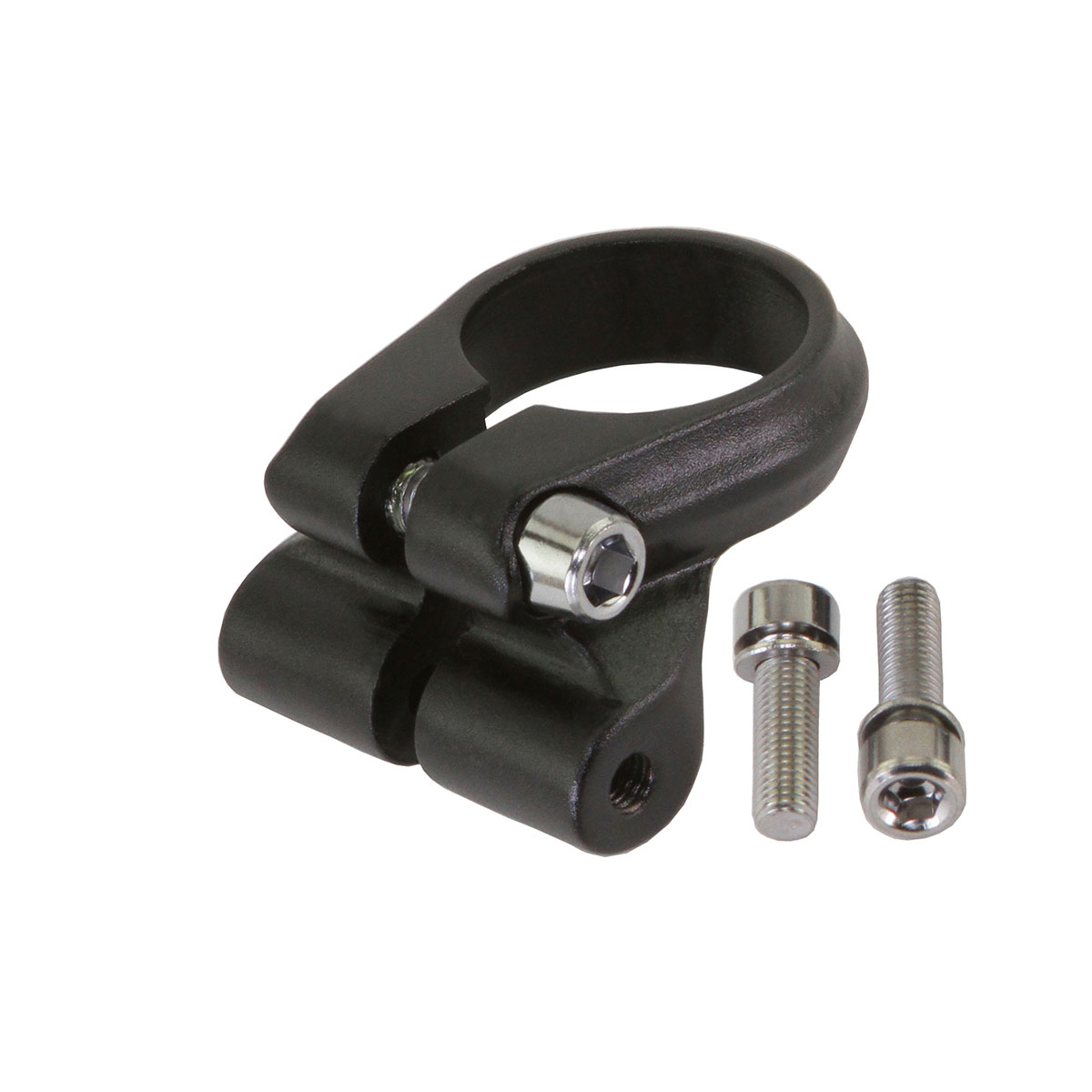 Alloy Seatpost Clamp Rear Rack Mount 28.6 mm Black.