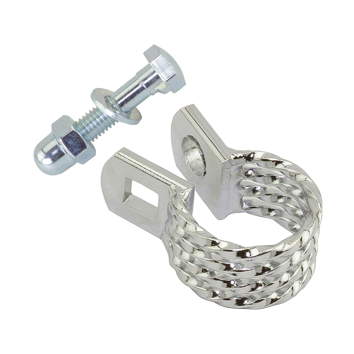 Lowrider Twisted Seatpost Clamp Outer Diameter 25.4mm 600 Chrome.
