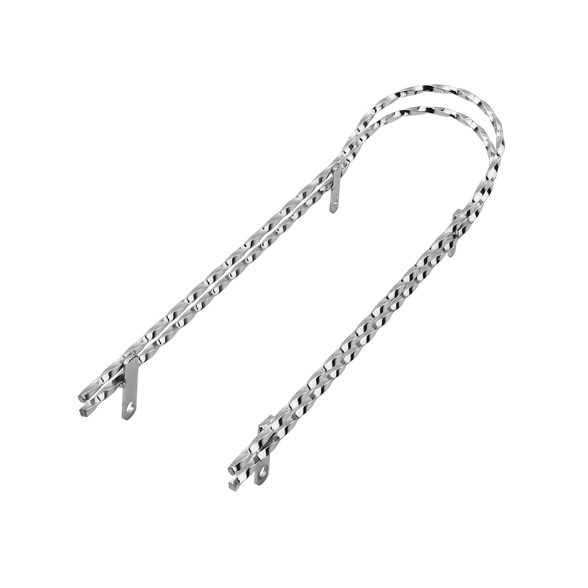 Double Twisted Square Sissy Bar Chrome.