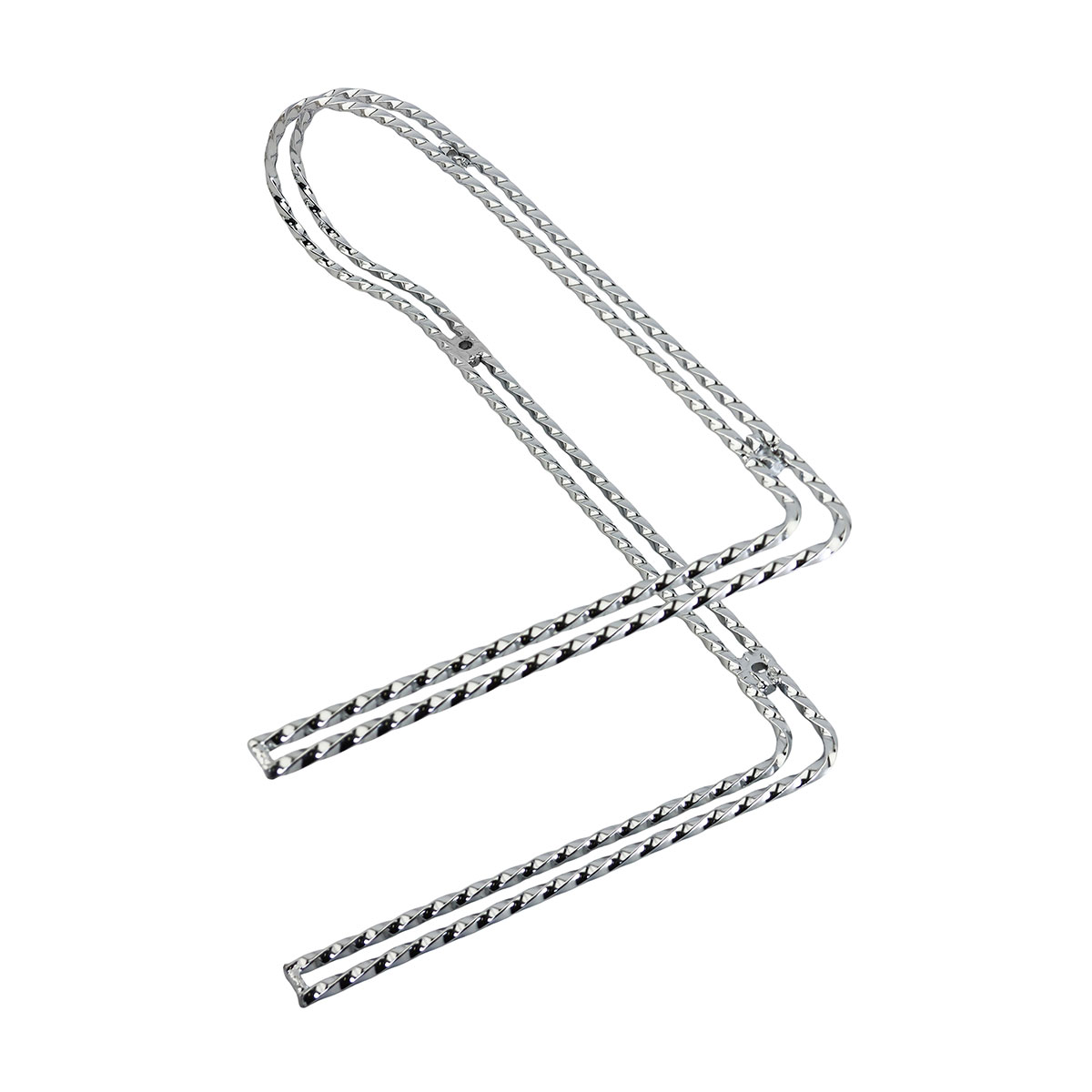 Double Twisted Square Sissy Bar 90/Degrees Chrome.