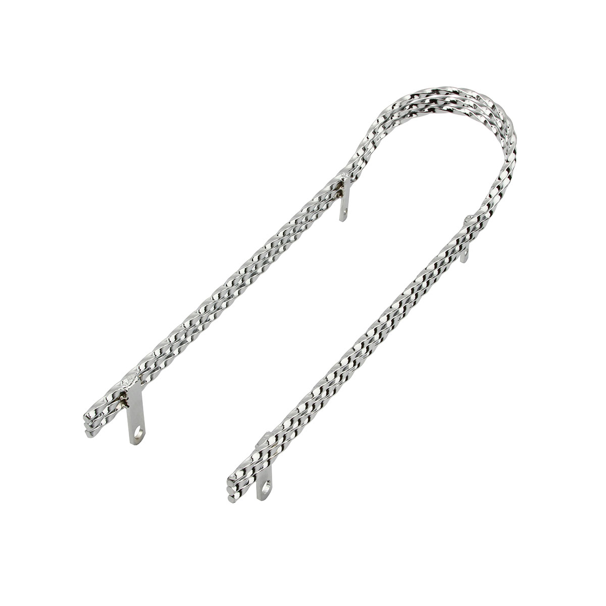 Triple Twisted Square Sissy Bar Chrome.