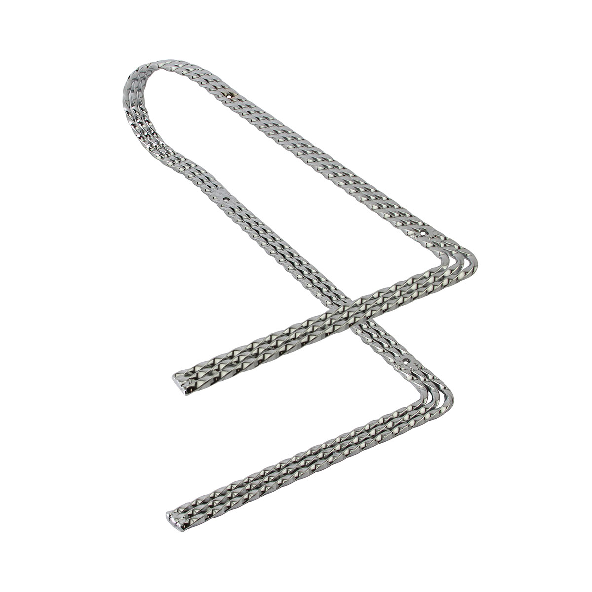 Triple Twisted Square Sissy Bar 90/Degrees Chrome.