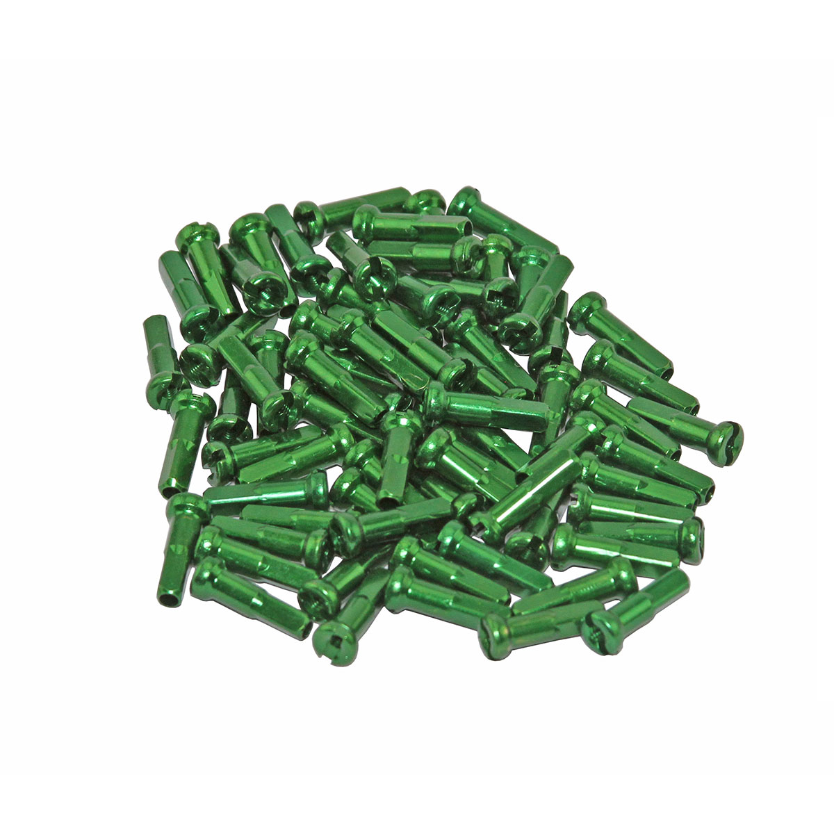 Alloy Spokes Nipples/16mm 14g Green Pack of 72.