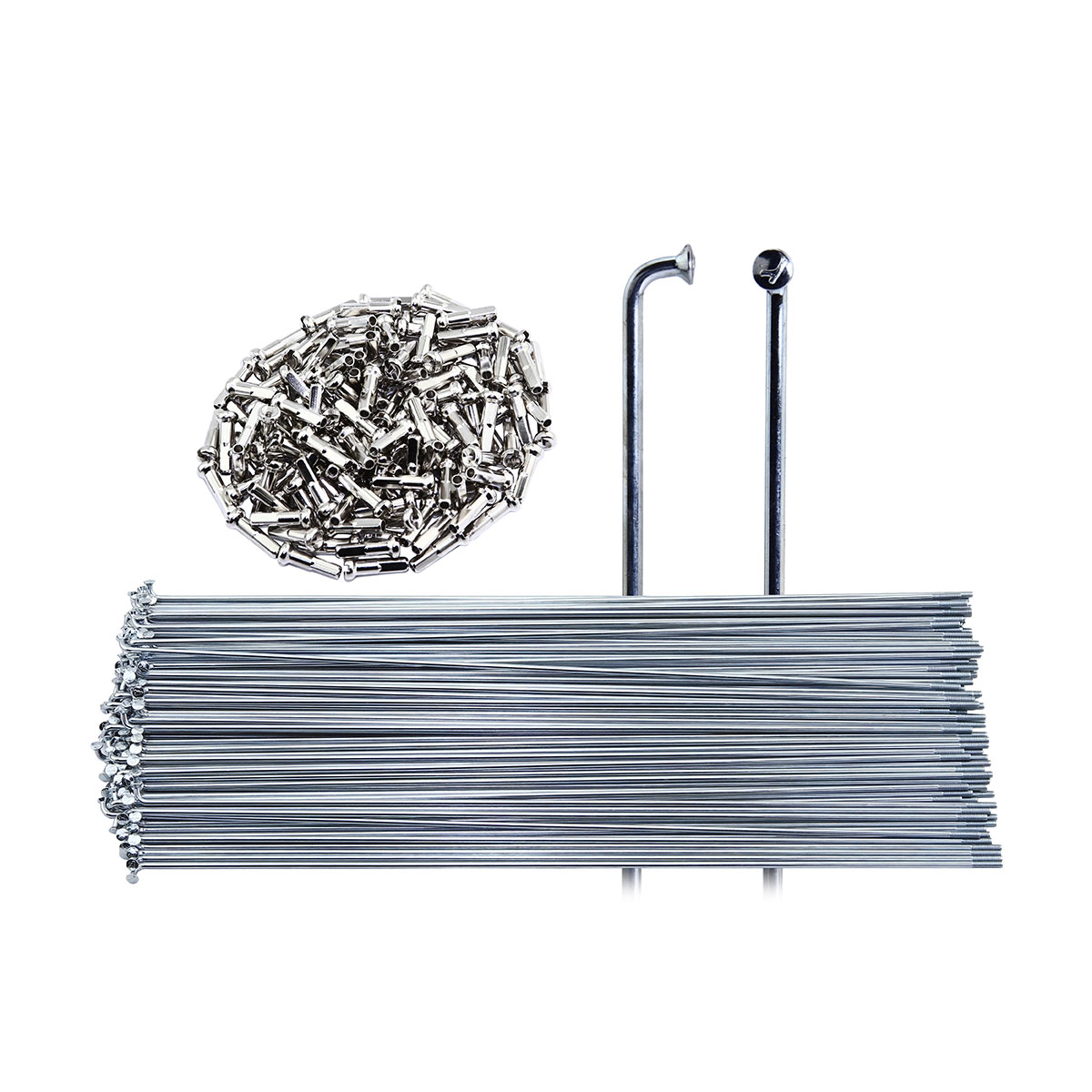 Spoke 243mm 14g 16mm/Nipple Stainless Steel Chrome.