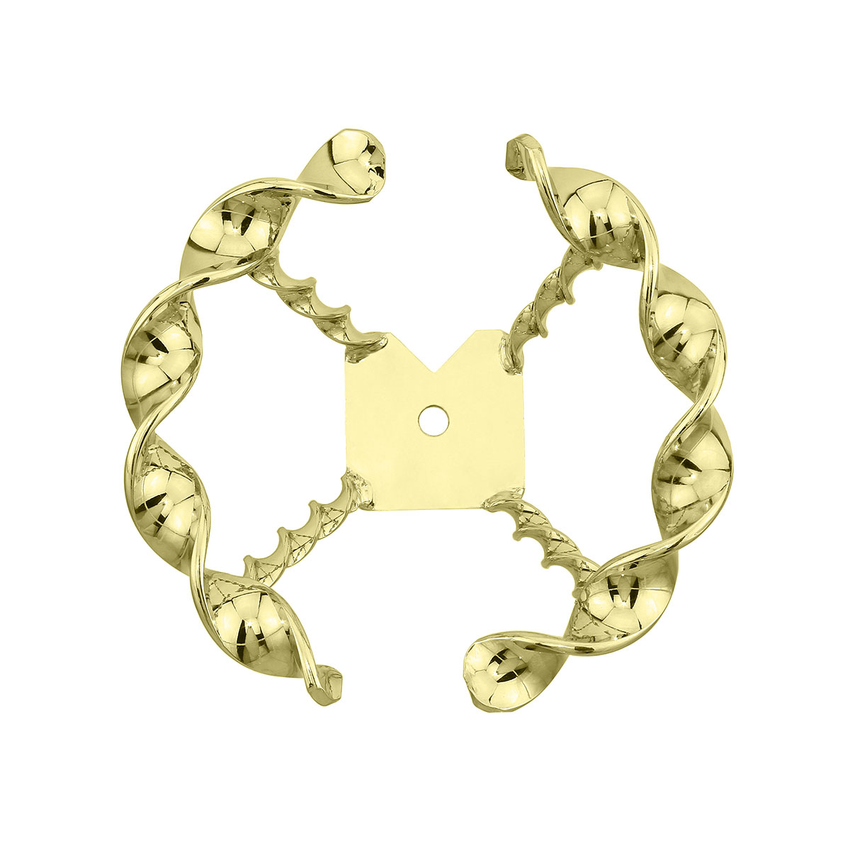 Half Flat Twisted Straight Steering Wheel Gold.